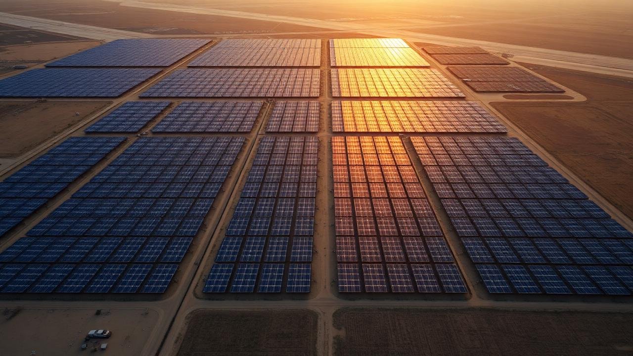 Usina solar de grande porte